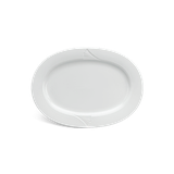 Dĩa Oval 33 cm - Loa Kèn - Trắng