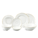 Bộ đồ ăn 10 người 36sp - Jasmine - Viền Chỉ Vàng