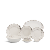 Bộ đồ ăn Âu-Á 45 sản phẩm - Đài Các - Chỉ Bạch Kim