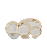 Bộ đồ ăn 6 người Âu- Á 45 sản phẩm - Camellia - Hương Biển Kem
