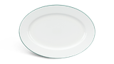 Dĩa Oval 28cm - Jasmine - Chỉ Xanh Lá
