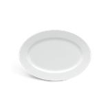 Dĩa Oval 21 Cm - Jasmine Lys - Trắng Ngà