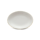 Dĩa Oval 28cm - Mẫu Đơn IFP - Chỉ Vàng