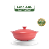 Nồi dưỡng sinh Luna (Nồi cạn) 3.0 L + nắp (CK) - Màu Đỏ 2