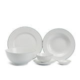 Bộ đồ ăn 36 sản phẩm - Jasmine - Chỉ Xanh Lá