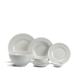 Bộ đồ ăn 6 người 25 sản phẩm - Camellia - Trắng
