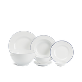Bộ đồ ăn 6 người 25 sản phẩm - Camellia - Chỉ xanh dương