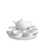 Bộ trà 0.3 L - Sen - Trắng