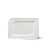 Dĩa chữ nhật 33 x 23 cm anh vũ Lys Trắng Ngà