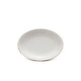 Dĩa Oval 32cm - Mẫu Đơn IFP - Chỉ Vàng
