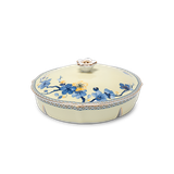Khay mứt 5 ngăn - Misc Assortment - Hoa Mai Phú Quý (Viền vàng)