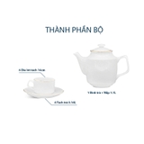 Bộ trà 1.1 L - Jasmine - Viền Chỉ Vàng