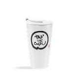 Ly sứ dưỡng sinh 0.48 L (K1) + nắp ống hút - Dưỡng Sinh - Trắng - C5