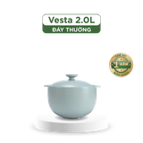 Nồi dưỡng sinh Vesta 2.0 L + nắp (CK) - Healthy Cook - Màu Xám 2
