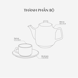Bộ trà 0.8 L - Hoàng Cung - Sen Ngọc Bích
