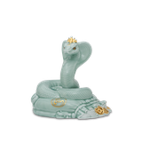 Tượng Rắn Thanh Xà 17cm - Men Ngọc (Bóng)