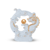 Tượng rồng Khải Đức 23.9 cm - Màu Trắng