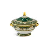 Thố 22 cm + nắp - Hoàng Cung - Sen Ngọc Bích