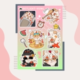 NO.02 HUNG - Sticker Furry Sheet A6 Decal chống nước 5