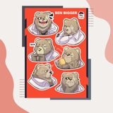 NO.06 BEN BIGGER - Sticker Furry Sheet A6 Decal chống nước 6