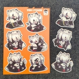 NO.05 VON LYCAON - Sticker Furry Sheet A6 Decal chống nước 3