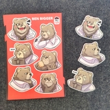NO.06 BEN BIGGER - Sticker Furry Sheet A6 Decal chống nước 3