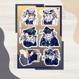 NO.07 JIN QIU -Dislyte- Sticker Furry Sheet A6 Decal pvc chống nước 6