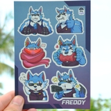 NO.08 FREDDY -Dislyte- Sticker Furry Sheet A6 Decal chống nước 5
