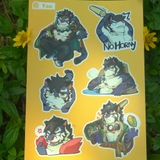 NO.11 YAO - Sdorica - Sticker Furry Sheet A6 Decal PVC chống nước 3