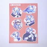 NO.13 SAYADOSHI - Live A Hero - Sticker Furry Sheet A6 Decal PVC chống nước 2