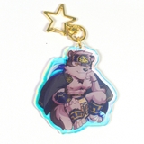 Móc Khóa/Keychain Furry QINGLONG/ KAMUI - Tokyo Afterschool Summoners - Nhựa Mica 6cm (Rainbow / Trơn) 2