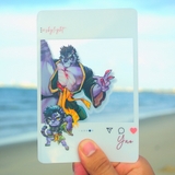 Card Furry MOUNTAIN / YAO - Nhựa PVC dẻo trong suốt - Kích thước A6 5