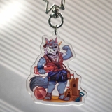 Móc Khóa Furry MOUNTAIN/ HUNG/ VOLIBEAR/ FREEDY/ KAMUI - Trơn - Nhựa Mica trong suốt 6cm 3