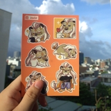 NO.16 JAVID - Dislyte - Sticker Furry Sheet A6 Decal chống nước 4