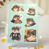 NO.17 STERIO - Live A Hero - Sticker Furry Sheet A6 Decal chống nước 3