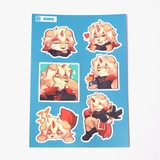 NO.19  HUNG 2 - Arknights - Sticker Furry Sheet A6 Decal chống nước 2