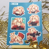 NO.19  HUNG 2 - Arknights - Sticker Furry Sheet A6 Decal chống nước 5