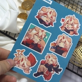NO.19  HUNG 2 - Arknights - Sticker Furry Sheet A6 Decal chống nước 4