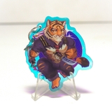 Móc Khóa/Keychain Furry OSCAR - Fortnite - Rainbow 2 mặt - Nhựa Mica 6cm 2