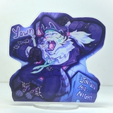 Mô hình/ Standee Furry JINQIU - Dislyte - 2 mặt - nhựa Mica - 15cm 2