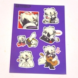 NO.24 VON LYCAON 2 - ZZZ Zenless Zone Zero - Sticker Furry Sheet A6 Decal chống nước 2