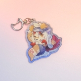 Móc khóa/ Keychain Furry HUNG - Arknights - 6cm - 2 mặt 4