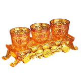 Khay Chum Nhựa có đế,không nắp Vàng[M1] - 3 ly