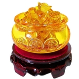 CB Bát Tụ Bảo Pha Lê+ Đế Gỗ