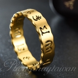 Nhẫn Thần Chú Lăng Nghiêm 6 kí tự Size 6 Vàng