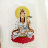 Thẻ nhựa Kim bài trong suốt(8*5.5cm)-Mẹ Quan âm