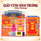 Bộ Giấy cúng Khai Trương đủ bộ[Mẫu Thường]pt kèm văn khấn