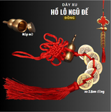 Dây Xu Hồ Lô Ngũ Đế Đồng(xu 2.8cm) -Hồ lô mở nắp