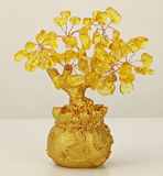 Cây Thần lộc-Hoa tiền Pha lê(7.5*18cm)-Không tiền xu