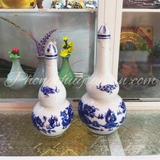 Hồ lô Sứ Rồng Xanh ,Nậm Rượu
